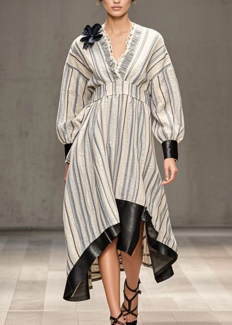White Asymmetrical Patchwork Silk Velvet Vacation Dresses Spring