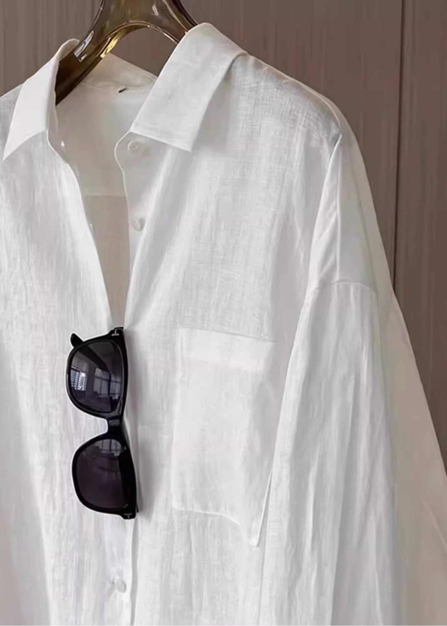 Casual White Oversized Cotton Shirts Spring