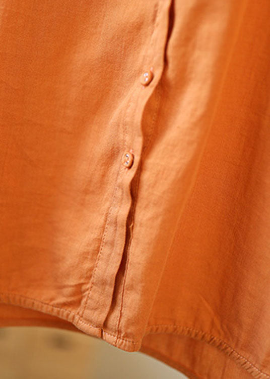 Yellow Pockets Button Fall Long Sleeve Shirt Tops