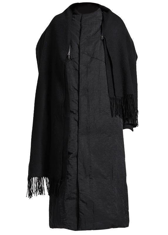 Black Duck Down Coat Zippered Parka Wild Coats
