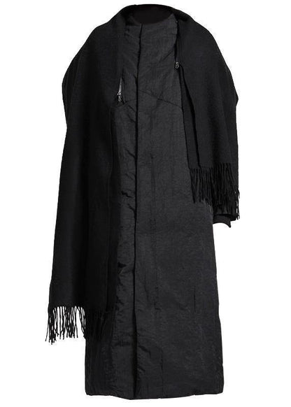 Black Duck Down Coat Zippered Parka Wild Coats