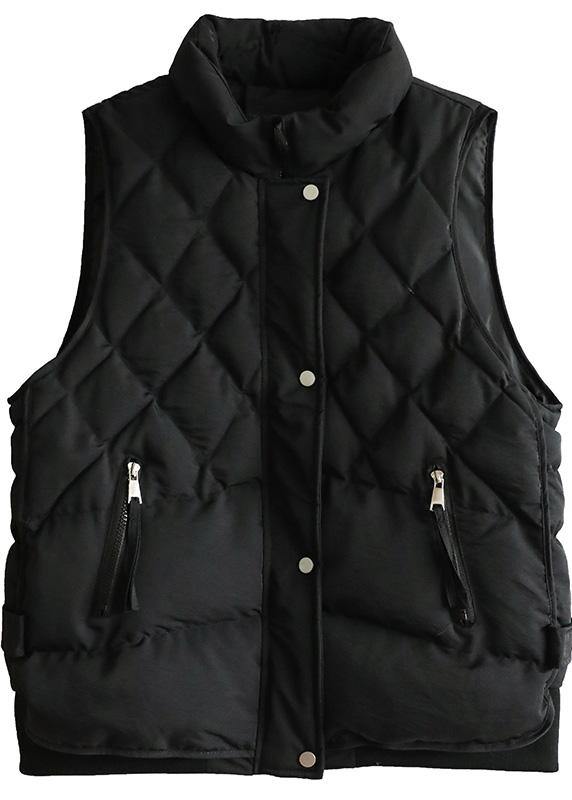 Black Winter Coats Clothing Jackets & Coats Sleeveless Half High Neck Overcoat