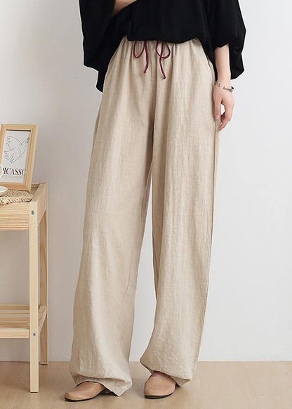 Nude Trousers New Spring and Summer Bloomers Linen High Waist Carrot Pants