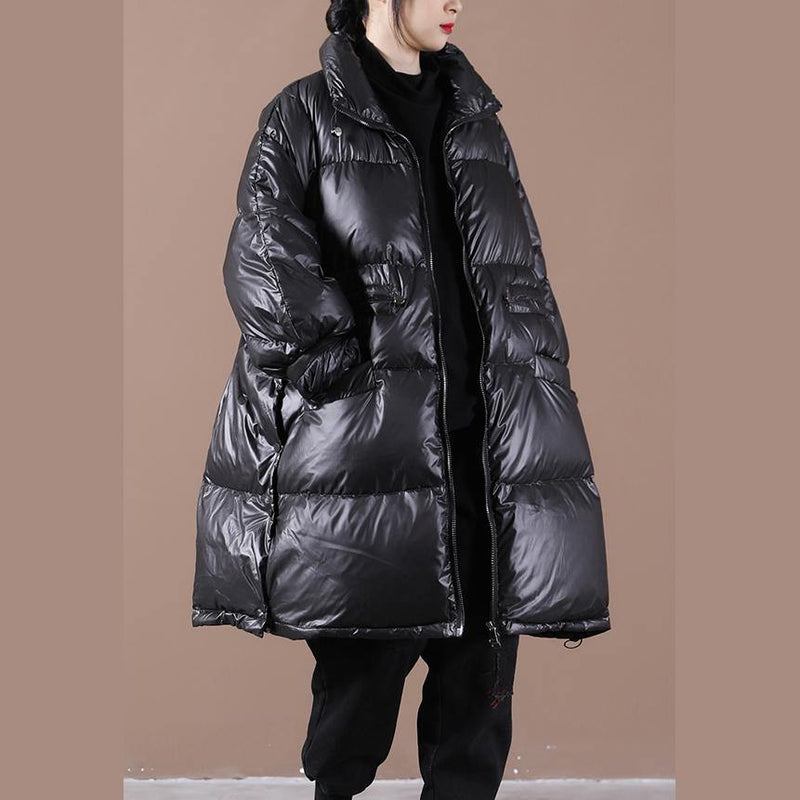 Snow Jackets Outwear Black Stand Collar Thick Warm Winter Coat