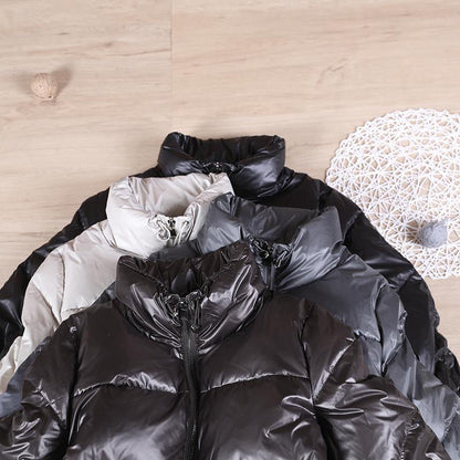 Snow Jackets Outwear Black Stand Collar Thick Warm Winter Coat