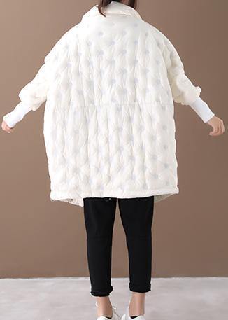 Winter Jacket Winter Coats Beige Stand Collar Zippered Down Jacket Woman