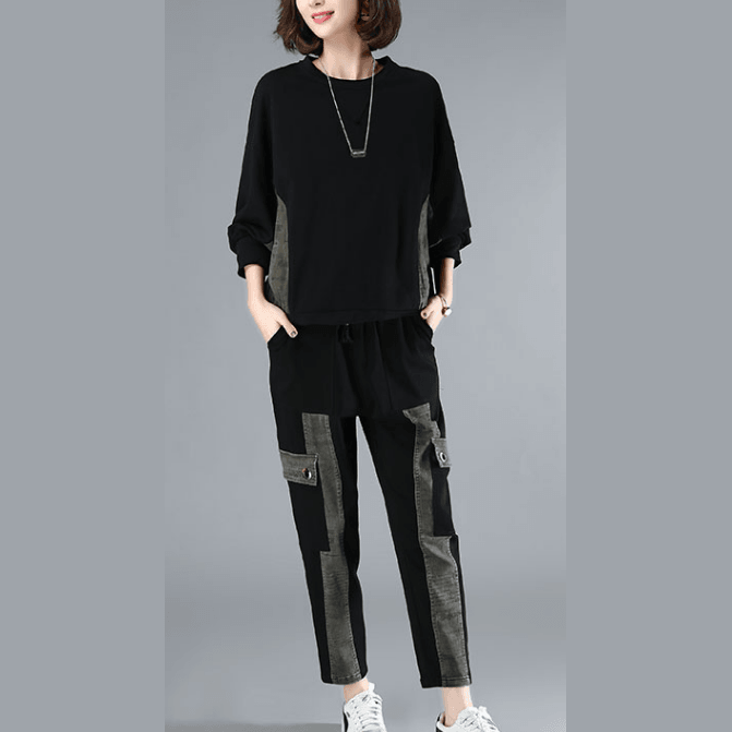 Suit New Loose Size Black Suit