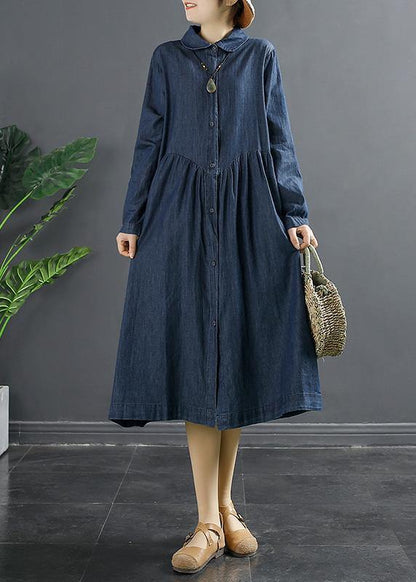 Black Tunics for Lapel Patchwork Dresses