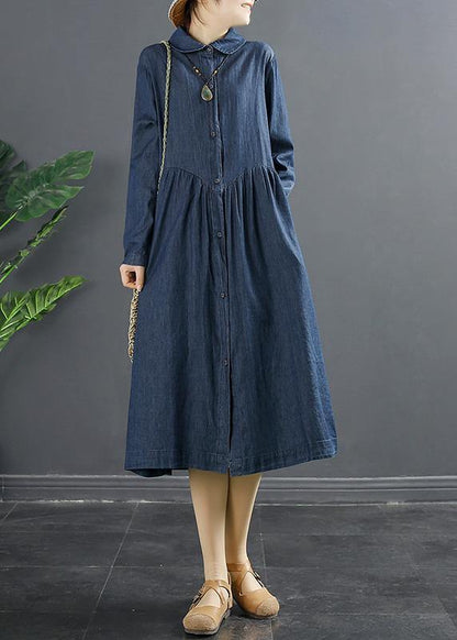 Black Tunics for Lapel Patchwork Dresses