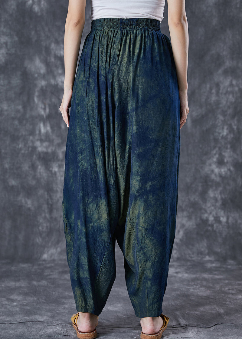 Blackish Green Oversized Tie Dye Pants Summer