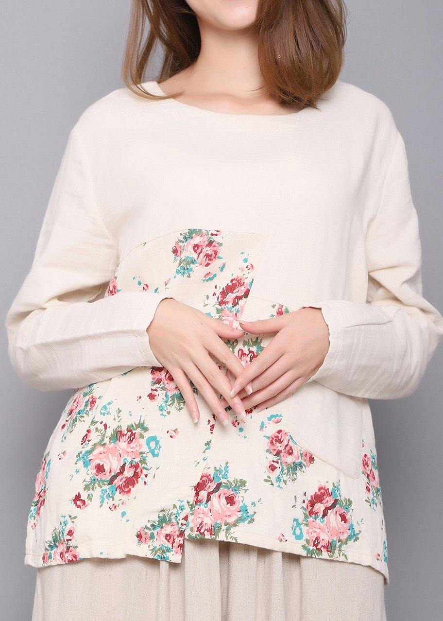Chic Gray U Neck Top Spring