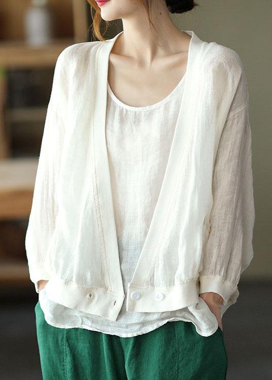 Chic Green Loose Retro V Neck Fall Blouses Long Sleeve