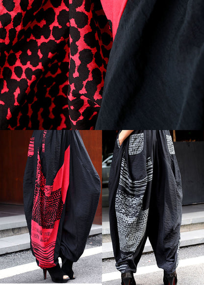 Grey Asymmetrical Design Pockets Lantern Winter Pants