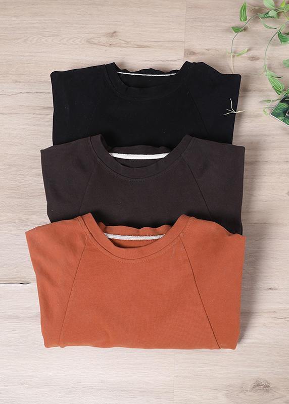 Chic Orange Casual Spring Tops