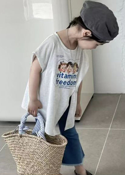 White Asymmetrical Patchwork T Shirts and Denim Pants Two Piece Set Short Sleeve