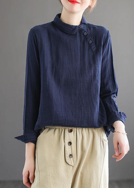 White Flower Clothes Lapel Button Down Spring Blouses