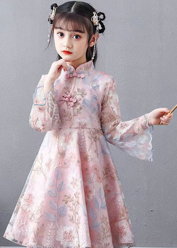 White Embroideried Patchwork Hollow Out Tulle Maxi Dress Long Sleeve
