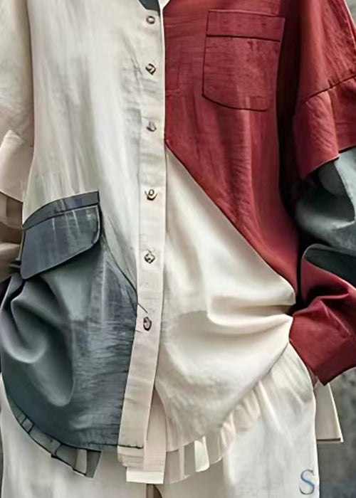 Chic White Peter Pan Collar Button Cotton Shirt Fall