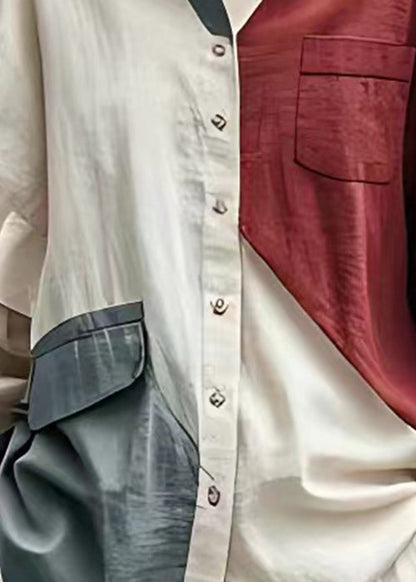 Chic White Peter Pan Collar Button Cotton Shirt Fall