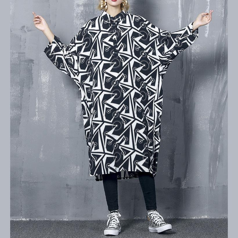 Design Chiffon Long Shirts Korea Ideas Black Print Dresses