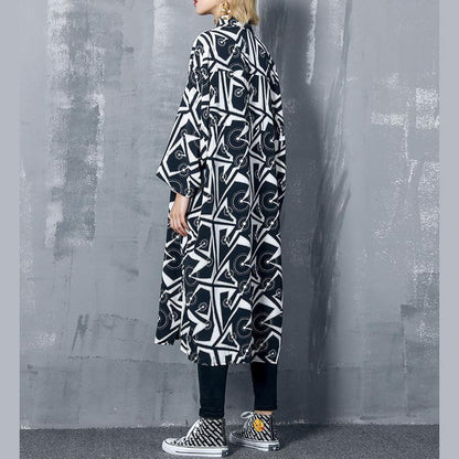 Design Chiffon Long Shirts Korea Ideas Black Print Dresses