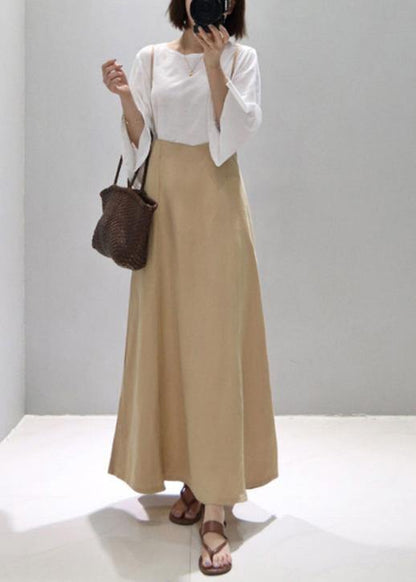 Beige Cotton Tunic Spaghetti Strap Dress Spaghetti Strap Summer Spaghetti Strap Dress