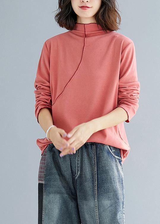 High Neck Cotton Tunics for Cotton Pink Shirt