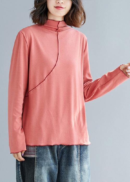 High Neck Cotton Tunics for Cotton Pink Shirt