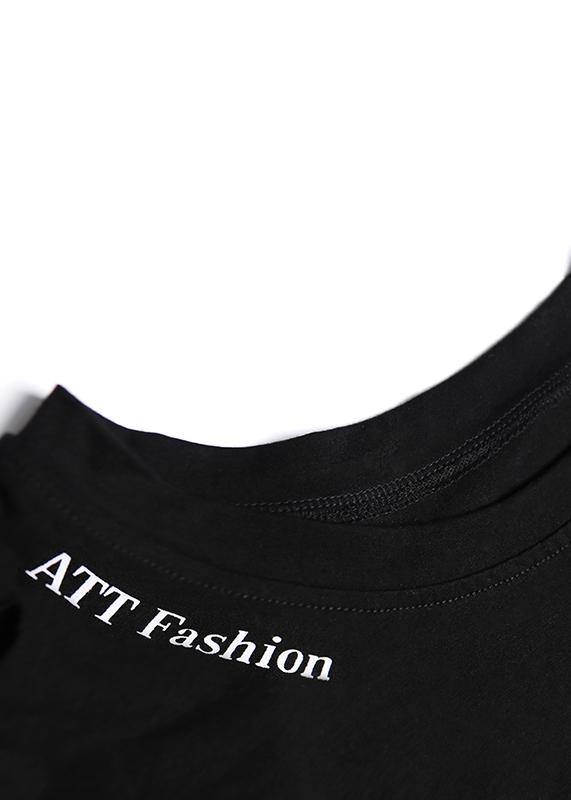 O Neck Cotton Box Top Ideas Black Top Summer