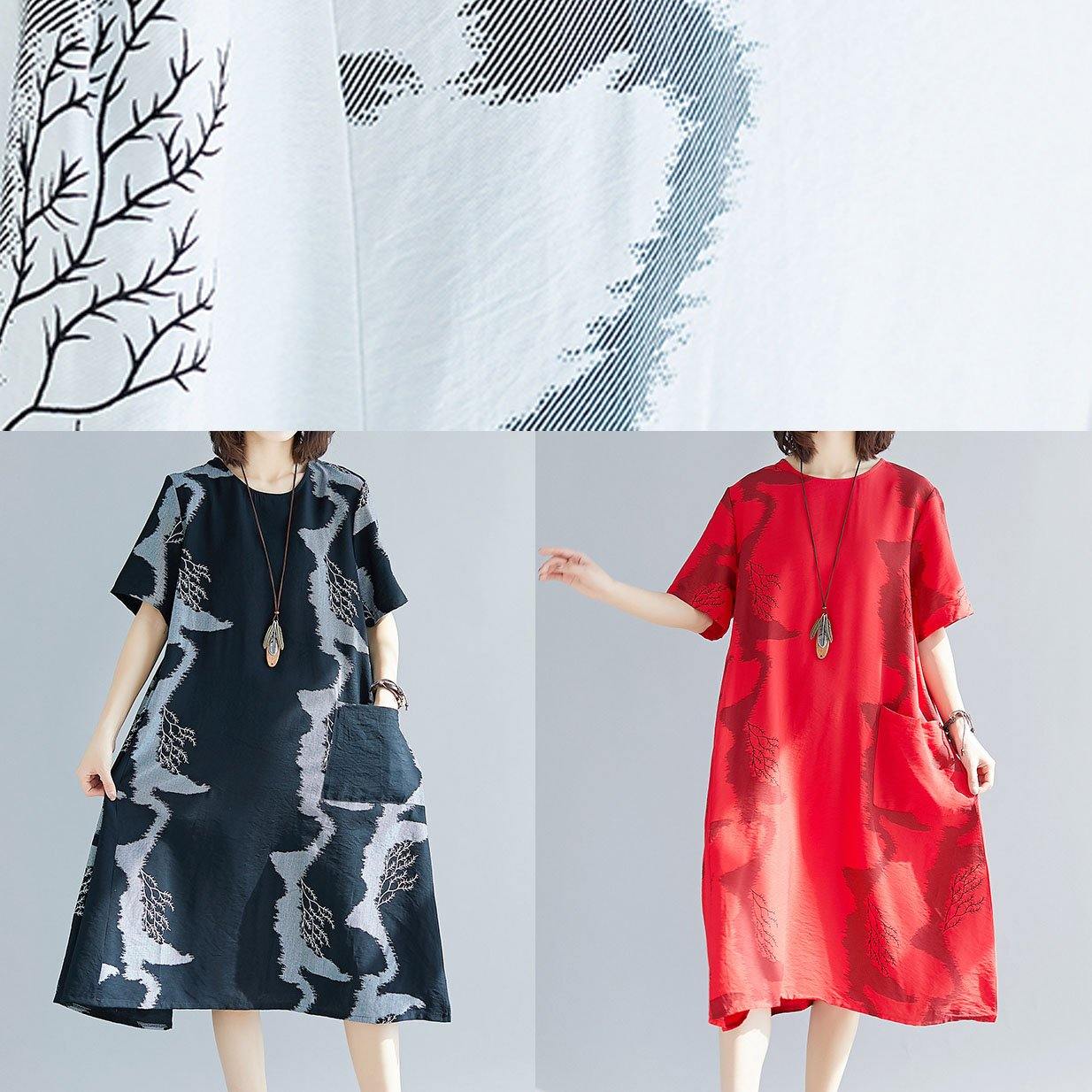 O Neck Cotton Quilting Clothes Outfits White Prints a Line Dress Summer