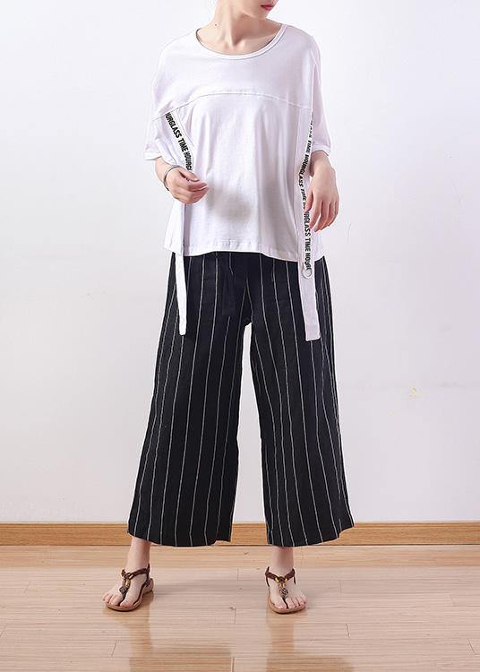 O Neck Cotton Shirts Shirts White Blouses Summer
