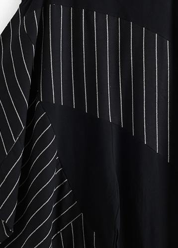 Trousers Oversized Black Striped Wardrobes Sleeveless Asymmetric Jumpsuit Pants