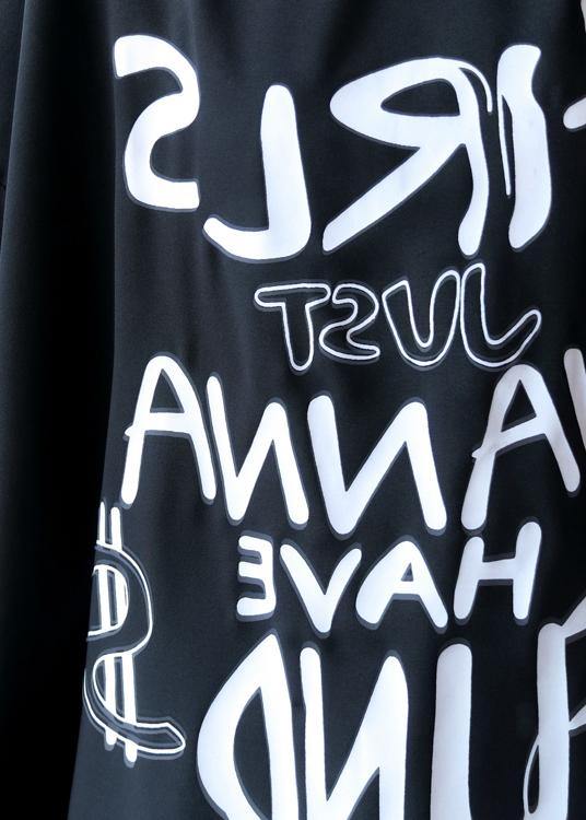 White Letter Clothes O Neck Oversized Summer Tops