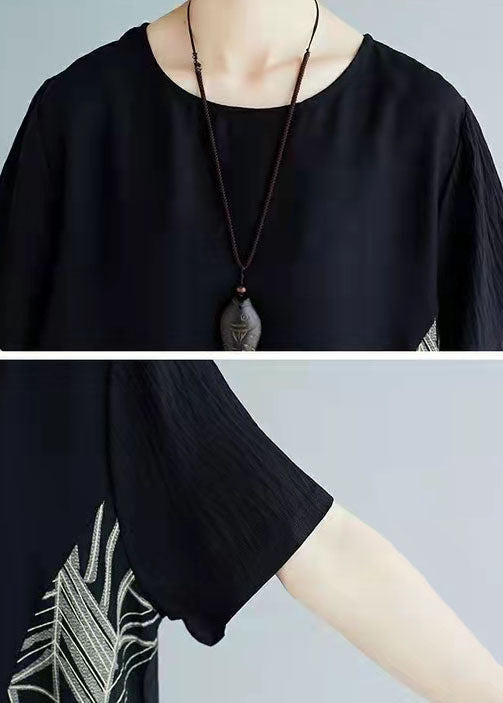 White Cotton Clothes Linen Patchwork Traveling Summer Dress