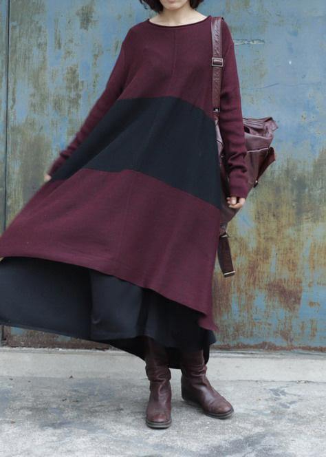 Christmas Side Open Sweater Low High Design Weather Quotes Red Daily Sweater Dress