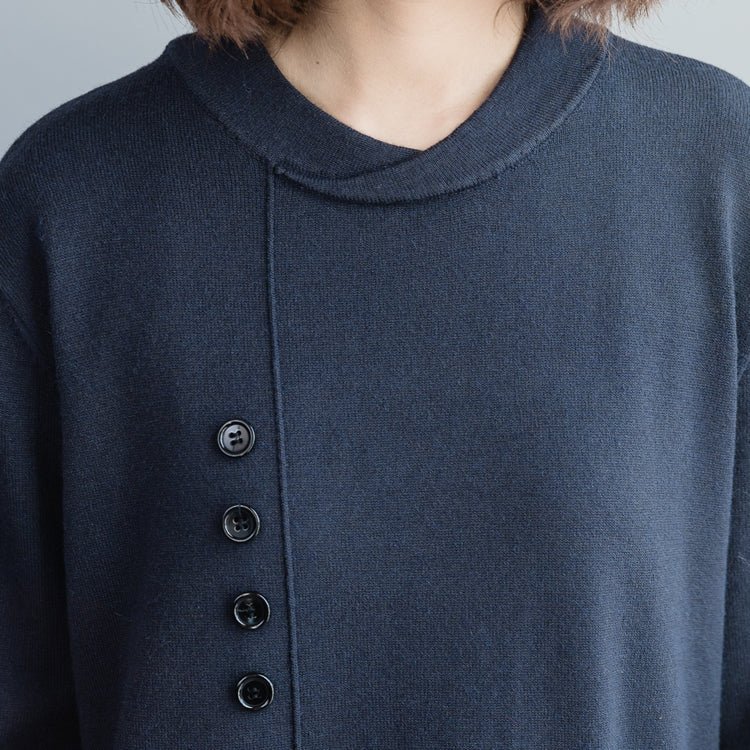 Chunky Khaki Sweater Wardrobes Street Style Big O Neck Pockets Knit Dress