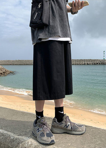 Classy Apricot Pockets Patchwork Pants Summer