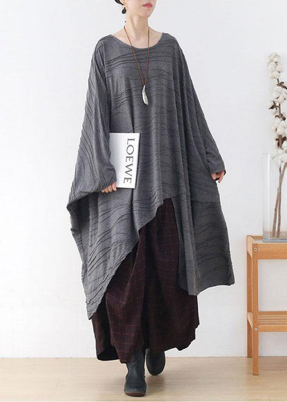 Classy Black O-Neck Loose Fall Long Sleeve Tops