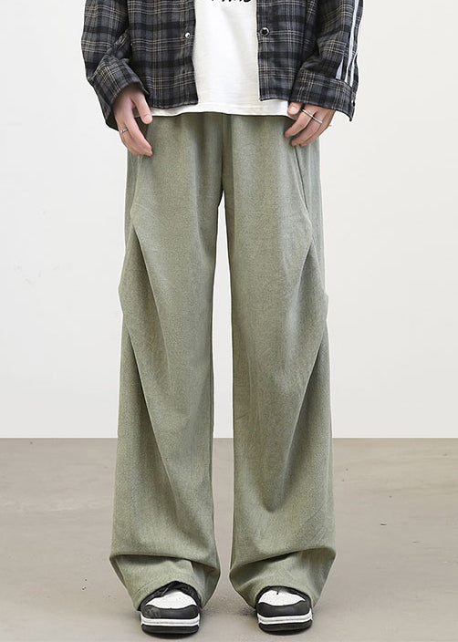 Classy Brown Cinched Warm Fleece Corduroy Pants Spring