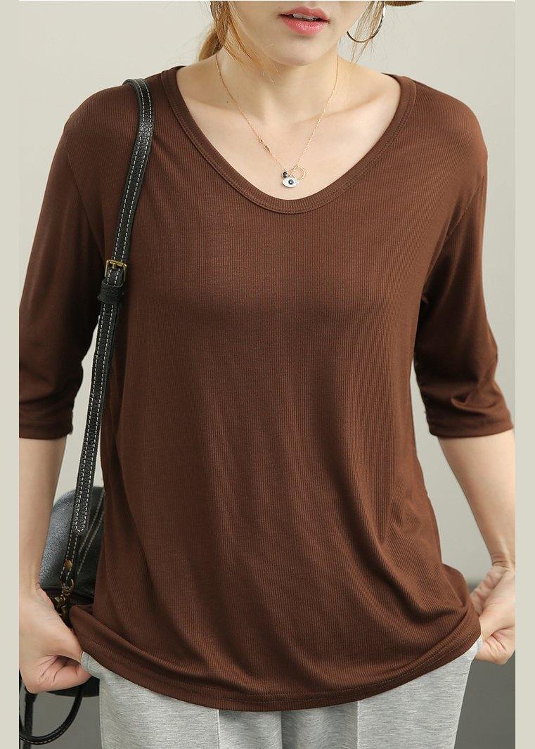 Classy Chocolate Skinny Cotton Summer Tees