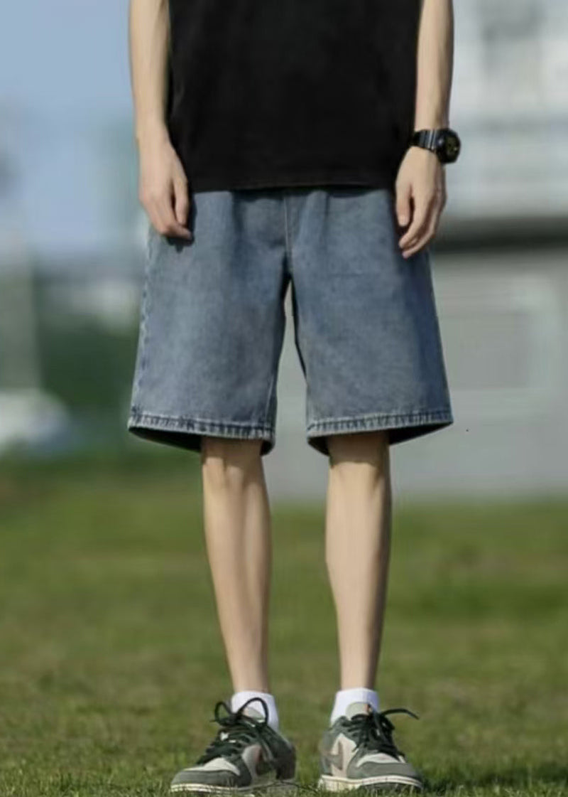 Classy Mud Yellow Pockets High Waist Denim Shorts Summer