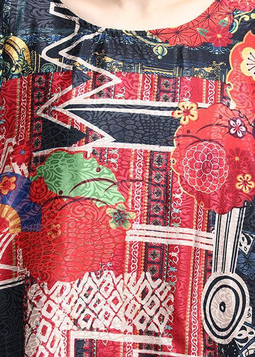 Luxy Asymmetric Silk Dress Print Art Dress