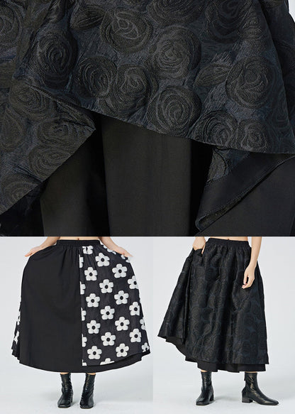 Classy White Patchwork a Line Skirts Summer