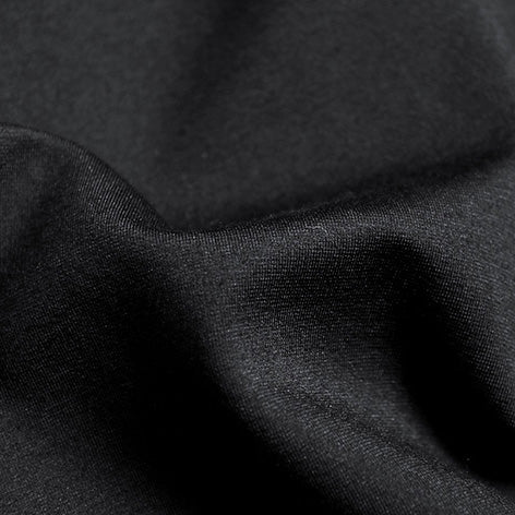 Classy Black Cotton Blend Clothes for Korea Runway O Neck Asymmetric Art Dress