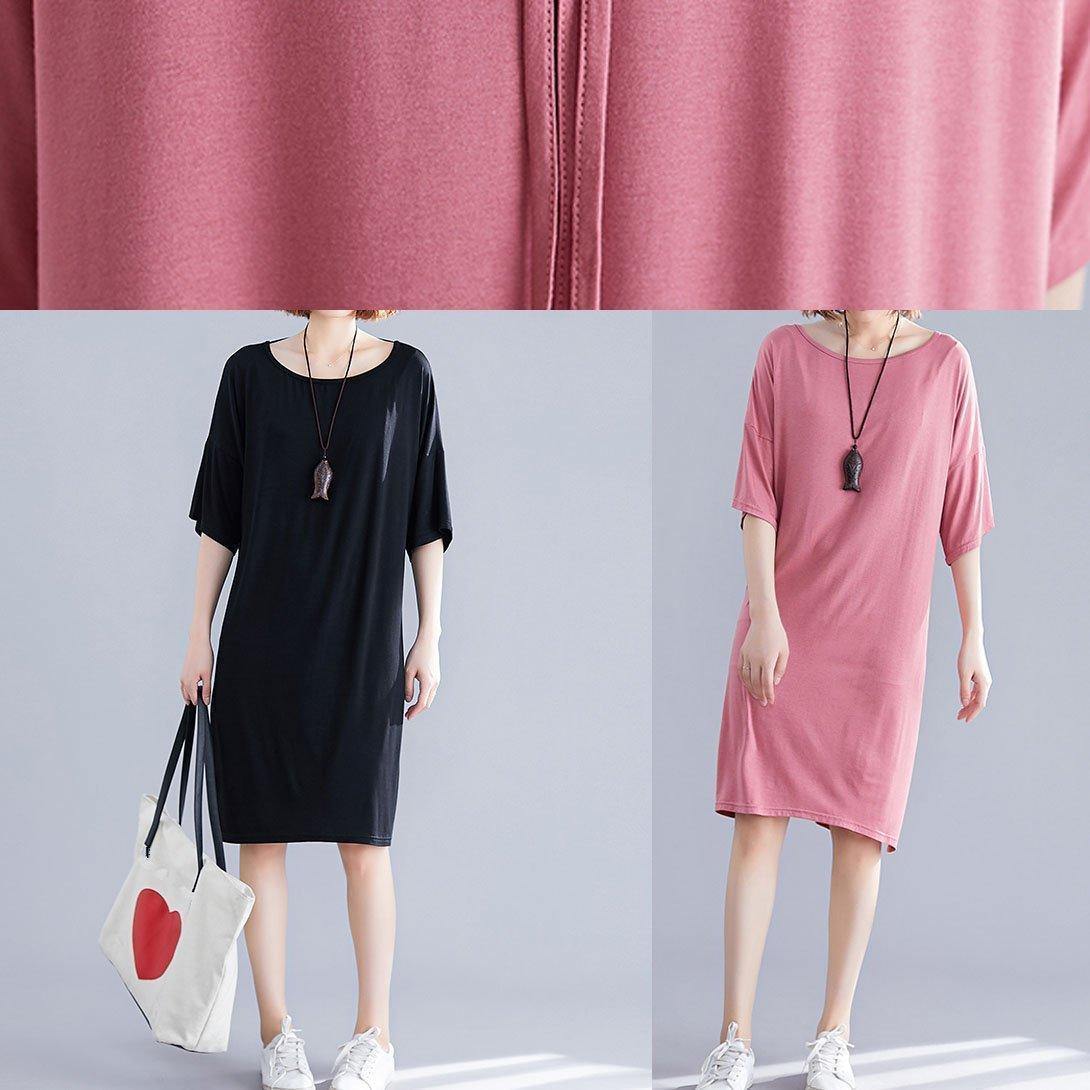 Classy Black Cotton Clothes Backless Cotton Summer Dresses