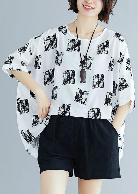 Classy Prints Cotton Tunic Pattern Cotton White Blouse Summer