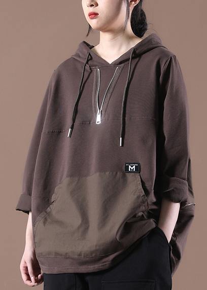 Club Chocolate Zippered Pullover Streetwear