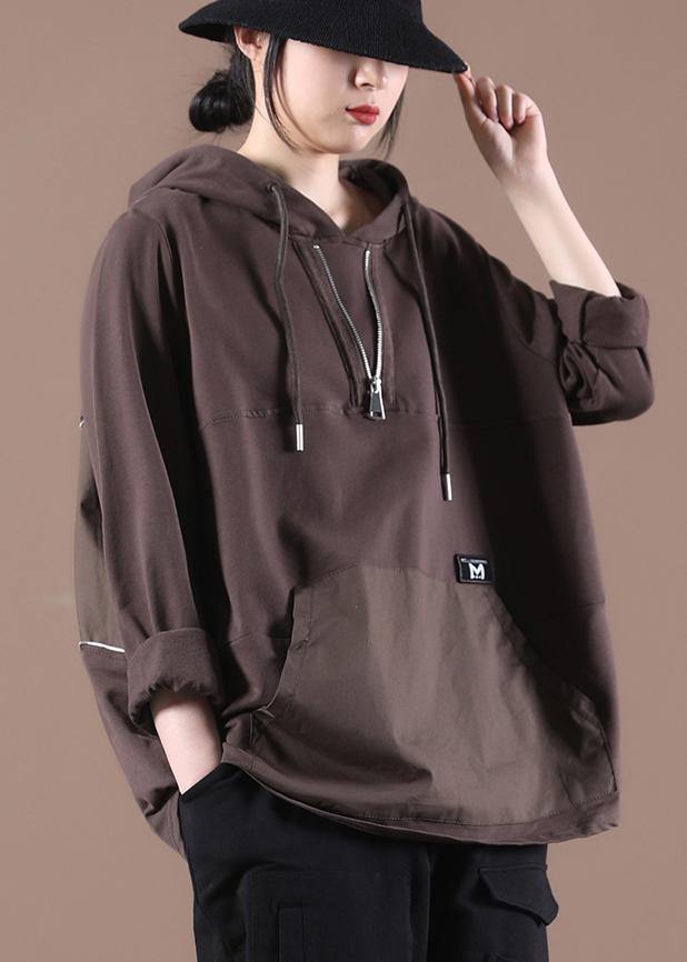 Club Chocolate Zippered Pullover Streetwear
