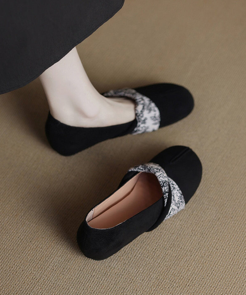 Comfortable Cowhide Leather Yellow Flat Shoes