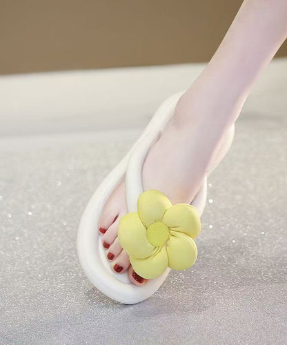 Comfortable Rose Flip Flops Splicing